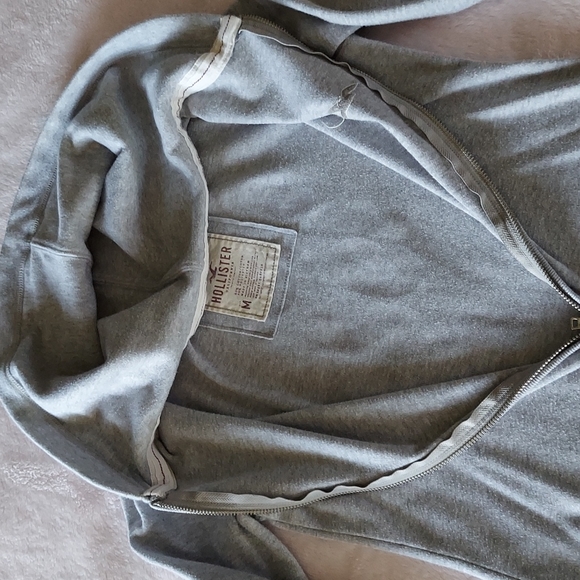 Rare 2010 Vintage HTF Hollister Zip Hooded Grey Logo Sweatshirt/Ultra Mini Dress - Picture 4 of 12